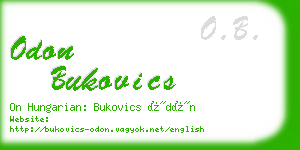 odon bukovics business card